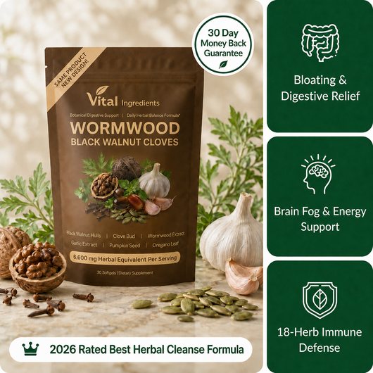 18-in 1 Black Walnut Wormwood Cleanse - 6,600mg softgels